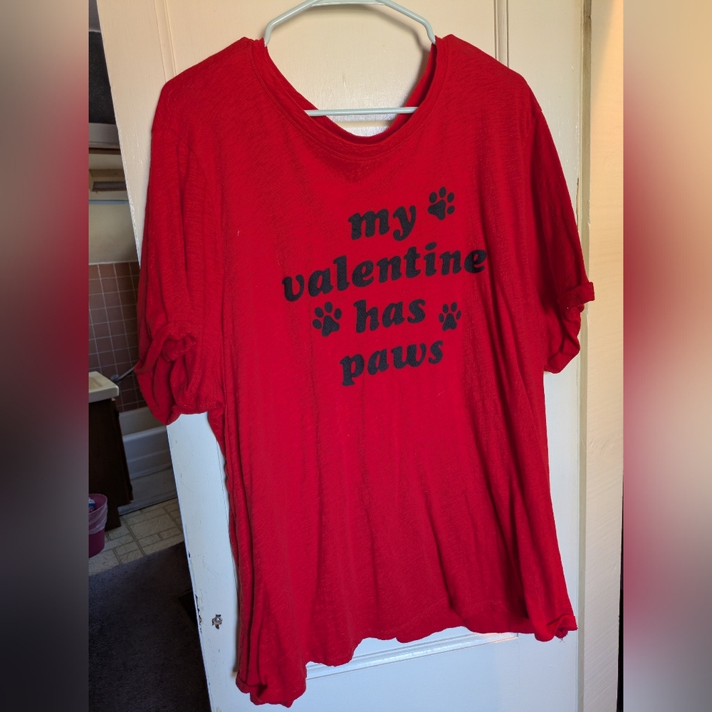 Bright Red Torrid Valentine's Day Shirt